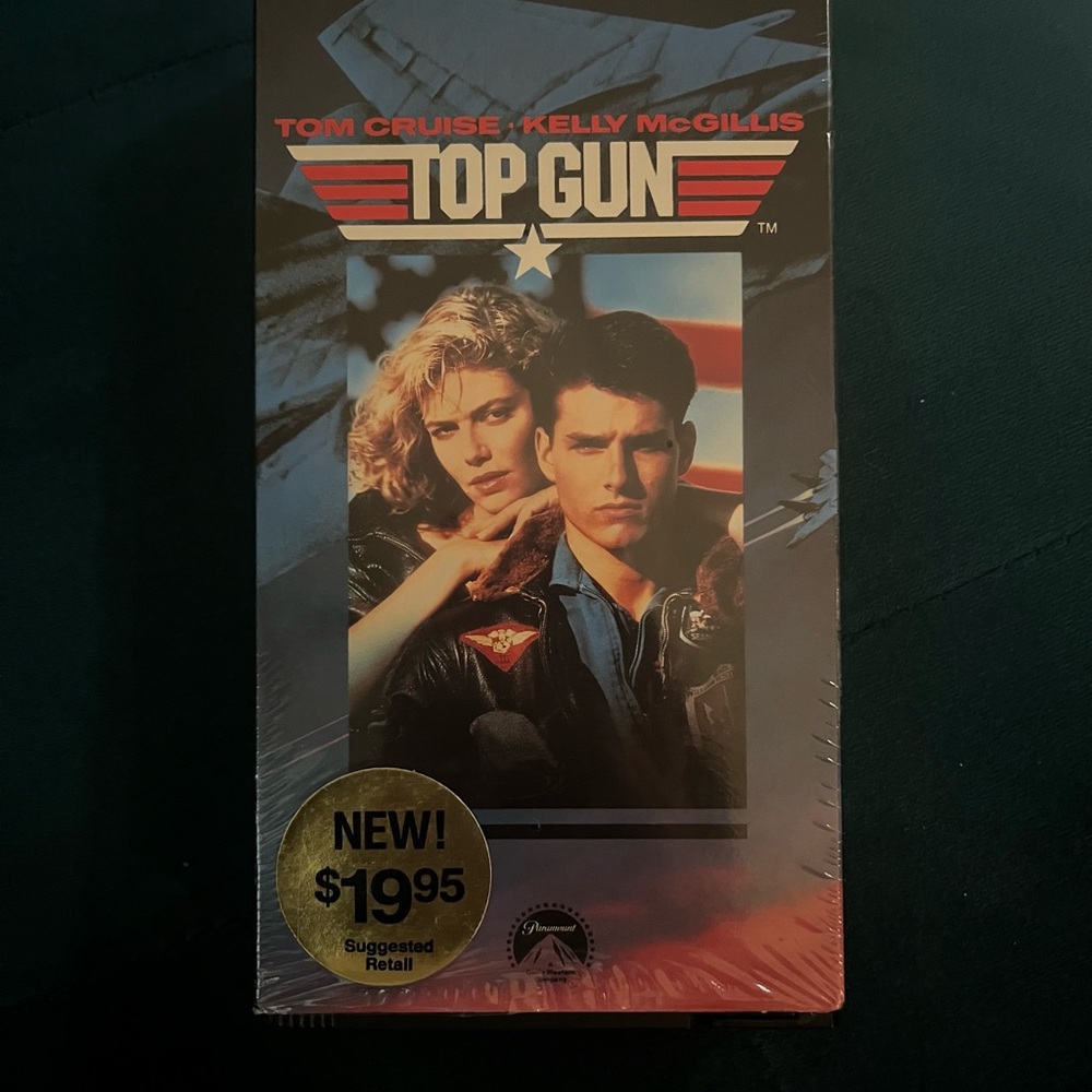 Top Gun Black and Red VHS Media